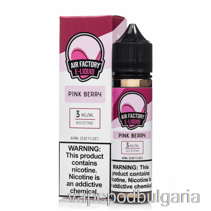 Vape 10000 Дръпки Pink Berry - Air Factory - 60ml 6mg